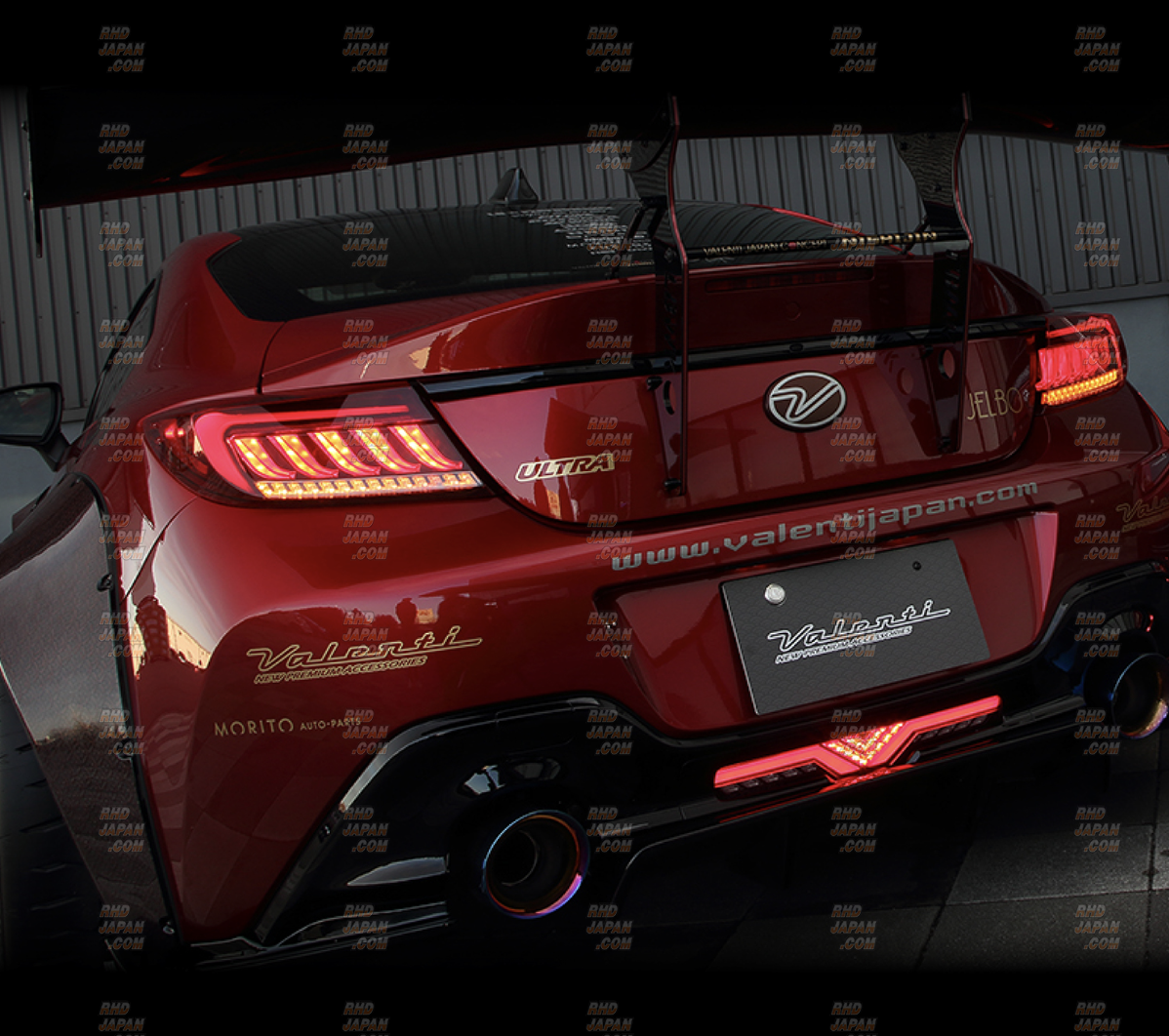 Valenti Jewel LED Tail Lamp Ultra Set Red Lens X Black - BRZ ZD8